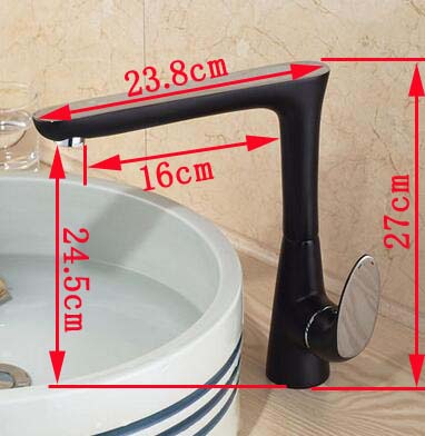 Grosseto Black Bathroom Basin Faucet